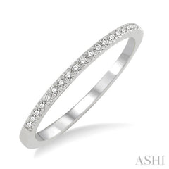 1/10 Ctw Round Cut Diamond Wedding Band in 14K White Gold 1/10 Ctw Round Cut Diamond Wedding Band in 14K White Gold