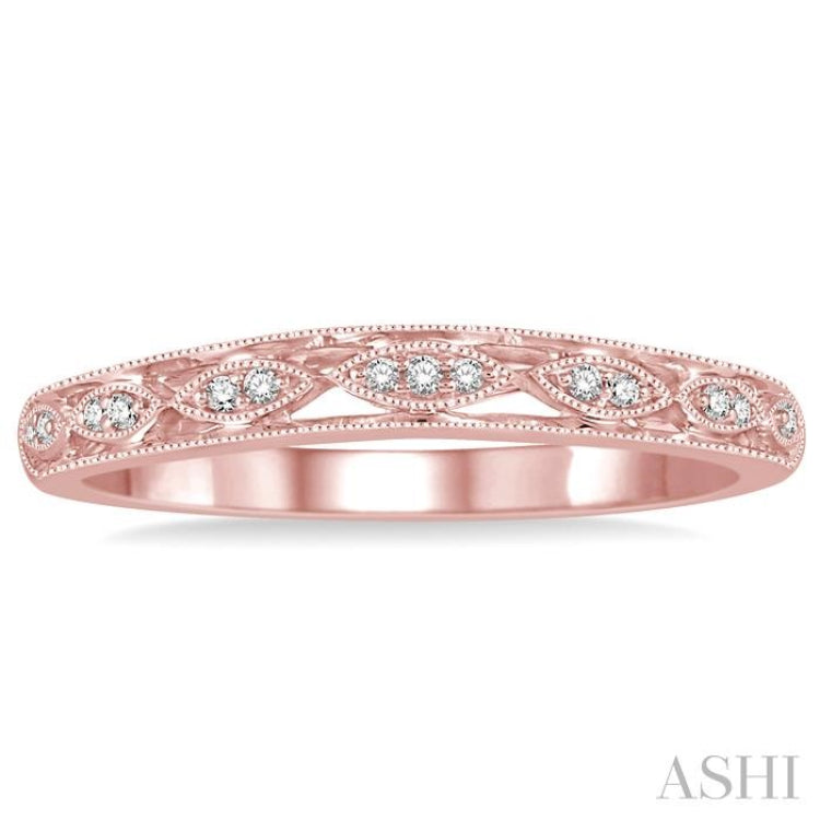 1/20 Ctw Round Cut Diamond Wedding Band in 14K Rose Gold 1/20 Ctw Round Cut Diamond Wedding Band in 14K Rose Gold