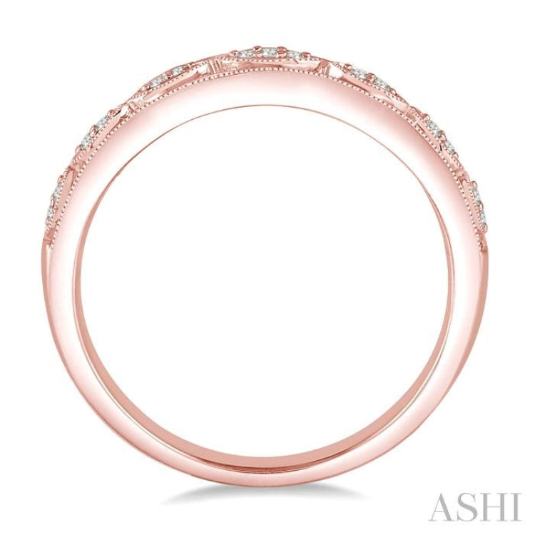 1/20 Ctw Round Cut Diamond Wedding Band in 14K Rose Gold 1/20 Ctw Round Cut Diamond Wedding Band in 14K Rose Gold