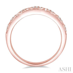 1/20 Ctw Round Cut Diamond Wedding Band in 14K Rose Gold 1/20 Ctw Round Cut Diamond Wedding Band in 14K Rose Gold