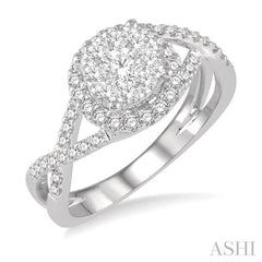 3/4 ctw Lovebright Round Cut Diamond Engagement Ring in 14K White Gold 3/4 ctw Lovebright Round Cut Diamond Engagement Ring in 14K White Gold