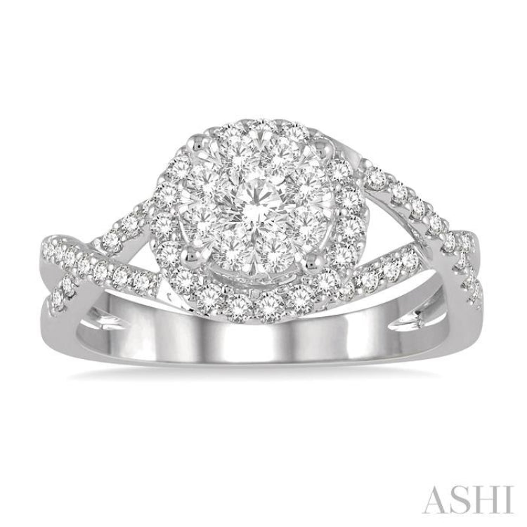 3/4 ctw Lovebright Round Cut Diamond Engagement Ring in 14K White Gold 3/4 ctw Lovebright Round Cut Diamond Engagement Ring in 14K White Gold