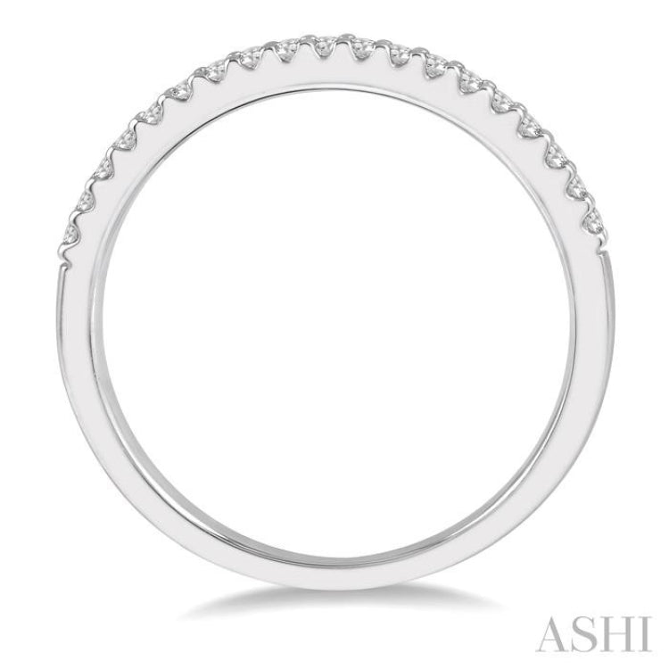 1/5 ctw Round Cut Diamond Wedding Band in 14K White Gold 1/5 ctw Round Cut Diamond Wedding Band in 14K White Gold