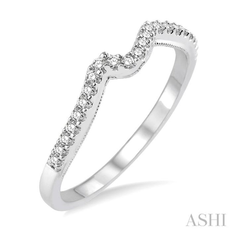 1/6 Ctw Round Cut Diamond Wedding Band in 14K White Gold 1/6 Ctw Round Cut Diamond Wedding Band in 14K White Gold