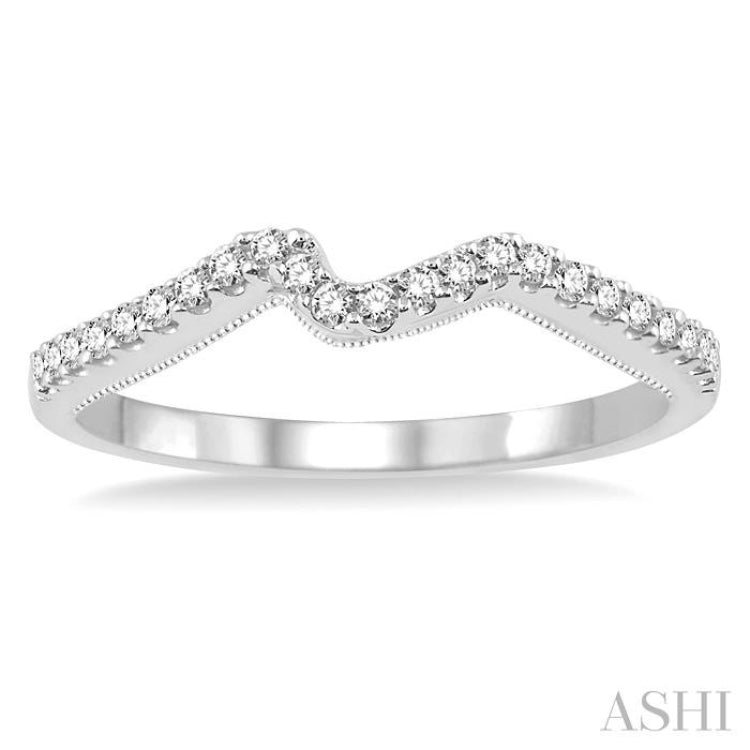 1/6 Ctw Round Cut Diamond Wedding Band in 14K White Gold 1/6 Ctw Round Cut Diamond Wedding Band in 14K White Gold