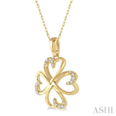 1/10 Ctw Infinity Heart Round Cut Diamond Pendant With Chain in 10K Yellow Gold 1/10 Ctw Infinity Heart Round Cut Diamond Pendant With Chain in 10K Yellow Gold
