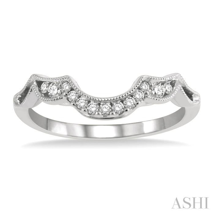 1/8 Ctw Round Cut Diamond Wedding Band in 14K White Gold 1/8 Ctw Round Cut Diamond Wedding Band in 14K White Gold