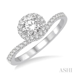 1/3 ctw Diamond Semi-mount Engagement Ring in 14K White Gold 1/3 ctw Diamond Semi-mount Engagement Ring in 14K White Gold
