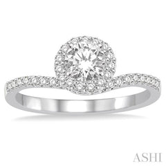 1/3 ctw Diamond Semi-mount Engagement Ring in 14K White Gold 1/3 ctw Diamond Semi-mount Engagement Ring in 14K White Gold