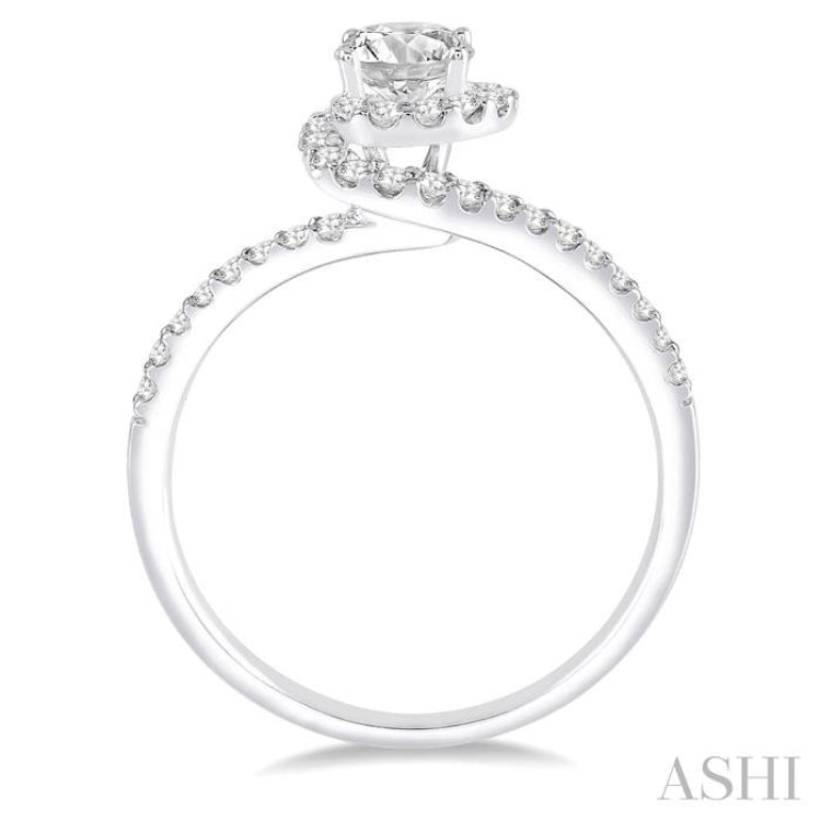 1/3 ctw Diamond Semi-mount Engagement Ring in 14K White Gold 1/3 ctw Diamond Semi-mount Engagement Ring in 14K White Gold