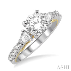1/2 ctw Diamond Semi-Mount Engagement Ring in 14K White and Yellow Gold 1/2 ctw Diamond Semi-Mount Engagement Ring in 14K White and Yellow Gold