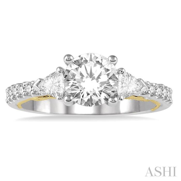 1/2 ctw Diamond Semi-Mount Engagement Ring in 14K White and Yellow Gold 1/2 ctw Diamond Semi-Mount Engagement Ring in 14K White and Yellow Gold