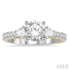 1/2 ctw Diamond Semi-Mount Engagement Ring in 14K White and Yellow Gold 1/2 ctw Diamond Semi-Mount Engagement Ring in 14K White and Yellow Gold