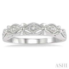 1/20 Ctw Diamond Shape Mount Round Cut Diamond Wedding Band in 14K White Gold 1/20 Ctw Diamond Shape Mount Round Cut Diamond Wedding Band in 14K White Gold