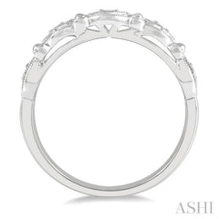 1/20 Ctw Diamond Shape Mount Round Cut Diamond Wedding Band in 14K White Gold 1/20 Ctw Diamond Shape Mount Round Cut Diamond Wedding Band in 14K White Gold