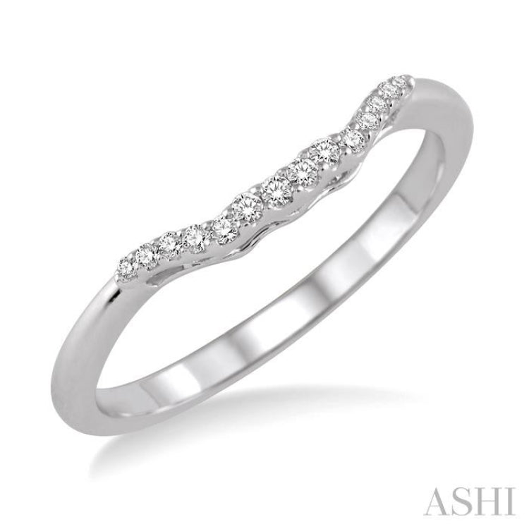 1/10 ctw Round Cut Diamond Wedding Band in 14K White Gold 1/10 ctw Round Cut Diamond Wedding Band in 14K White Gold