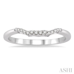 1/10 ctw Round Cut Diamond Wedding Band in 14K White Gold 1/10 ctw Round Cut Diamond Wedding Band in 14K White Gold