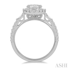 5/8 Ctw Oval Shape Baguette and Round Cut Diamond Semi-Mount Engagement Ring in 14K White Gold 5/8 Ctw Oval Shape Baguette and Round Cut Diamond Semi-Mount Engagement Ring in 14K White Gold