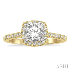 3/8 ctw Diamond Ladies Engagement Ring with 1/4 Ct Round Cut Center Stone in 14K Yellow and White Gold 3/8 ctw Diamond Ladies Engagement Ring with 1/4 Ct Round Cut Center Stone in 14K Yellow and White Gold