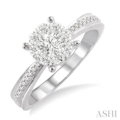 3/4 ctw Lovebright Round Cut Diamond Engagement Ring in 14K White Gold 3/4 ctw Lovebright Round Cut Diamond Engagement Ring in 14K White Gold