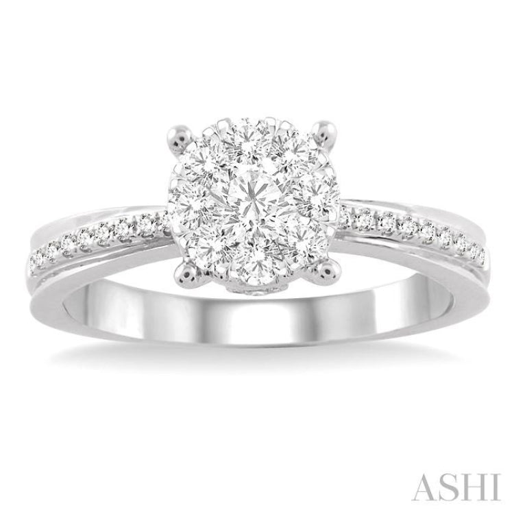 3/4 ctw Lovebright Round Cut Diamond Engagement Ring in 14K White Gold 3/4 ctw Lovebright Round Cut Diamond Engagement Ring in 14K White Gold