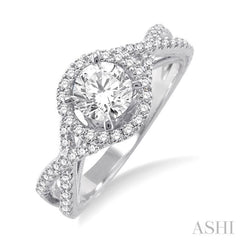 1/3 ctw Round Cut Diamond Semi-Mount Engagement Ring in 14K White Gold 1/3 ctw Round Cut Diamond Semi-Mount Engagement Ring in 14K White Gold