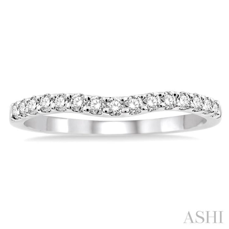 1/4 Ctw Round Cut Diamond Wedding Band in 14K White Gold 1/4 Ctw Round Cut Diamond Wedding Band in 14K White Gold