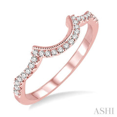 1/6 Ctw Round Cut Diamond Wedding Band in 14K Rose Gold 1/6 Ctw Round Cut Diamond Wedding Band in 14K Rose Gold