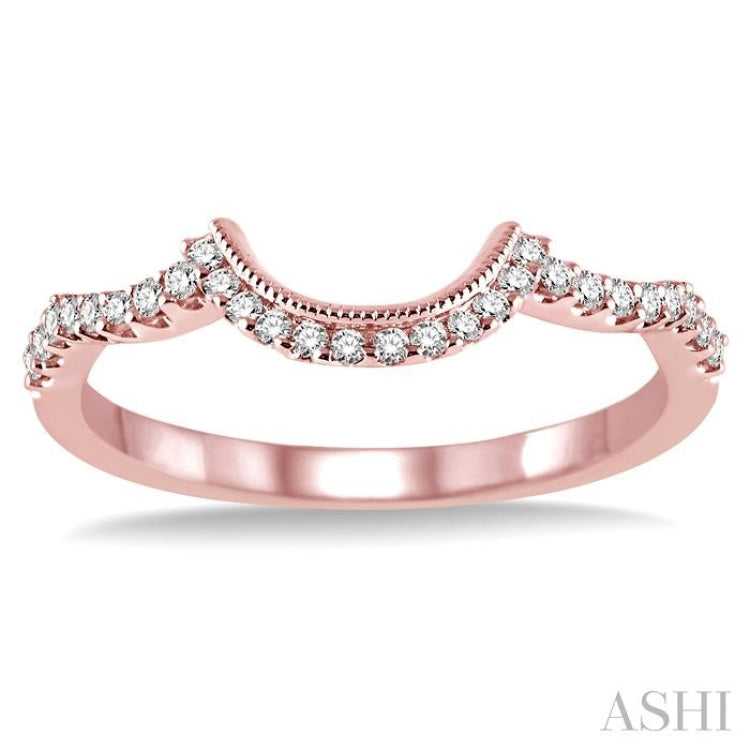 1/6 Ctw Round Cut Diamond Wedding Band in 14K Rose Gold 1/6 Ctw Round Cut Diamond Wedding Band in 14K Rose Gold