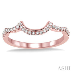 1/6 Ctw Round Cut Diamond Wedding Band in 14K Rose Gold 1/6 Ctw Round Cut Diamond Wedding Band in 14K Rose Gold