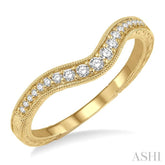 1/6 Ctw Round Cut Diamond Matching Wedding Band in 14K Yellow Gold