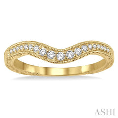 1/6 ctw Round Cut Diamond Matching Wedding Band in 14K Yellow Gold 1/6 ctw Round Cut Diamond Matching Wedding Band in 14K Yellow Gold