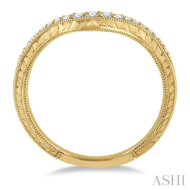1/6 ctw Round Cut Diamond Matching Wedding Band in 14K Yellow Gold 1/6 ctw Round Cut Diamond Matching Wedding Band in 14K Yellow Gold