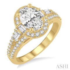 5/8 ctw Diamond Semi-mount Engagement Ring in 14K Yellow Gold 5/8 ctw Diamond Semi-mount Engagement Ring in 14K Yellow Gold