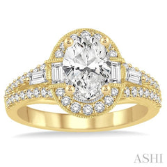 5/8 ctw Diamond Semi-mount Engagement Ring in 14K Yellow Gold 5/8 ctw Diamond Semi-mount Engagement Ring in 14K Yellow Gold