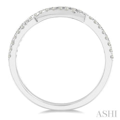 1/4 Ctw Twisted Round Cut Diamond Wedding Band in 14K White Gold 1/4 Ctw Twisted Round Cut Diamond Wedding Band in 14K White Gold