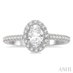 1/4 Ctw Oval Shape Semi-Mount Diamond Engagement Ring in 14K White Gold 1/4 Ctw Oval Shape Semi-Mount Diamond Engagement Ring in 14K White Gold