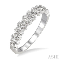 1/10 ctw Round Cut Diamond Wedding Band in 14K White Gold 1/10 ctw Round Cut Diamond Wedding Band in 14K White Gold