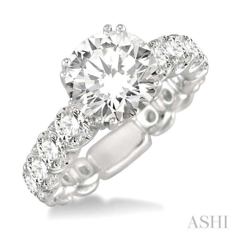 2 Ctw Diamond Semi-Mount Engagement Ring in 14K White Gold 2 Ctw Diamond Semi-Mount Engagement Ring in 14K White Gold
