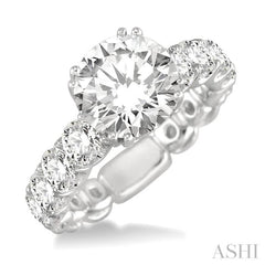 2 Ctw Diamond Semi-Mount Engagement Ring in 14K White Gold 2 Ctw Diamond Semi-Mount Engagement Ring in 14K White Gold
