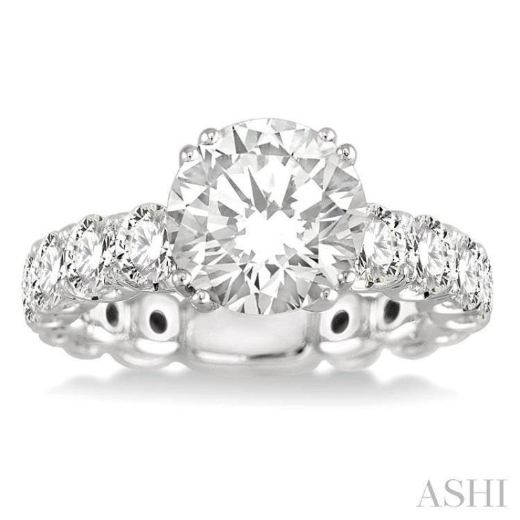 2 Ctw Diamond Semi-Mount Engagement Ring in 14K White Gold 2 Ctw Diamond Semi-Mount Engagement Ring in 14K White Gold