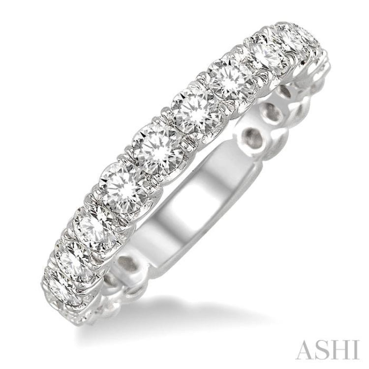 1 1/5 Ctw Diamond Matching Wedding Band in 14K White Gold 1 1/5 Ctw Diamond Matching Wedding Band in 14K White Gold