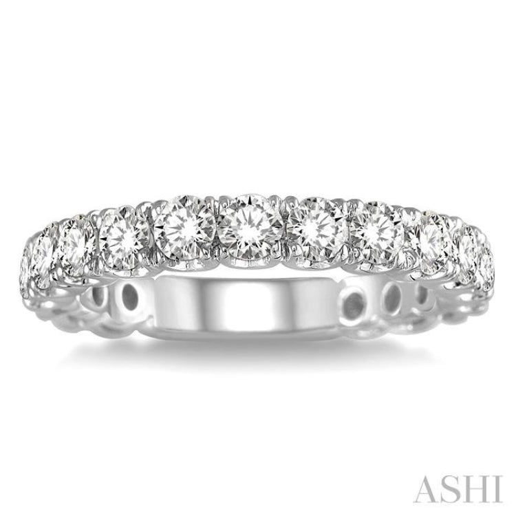 1 1/5 Ctw Diamond Matching Wedding Band in 14K White Gold 1 1/5 Ctw Diamond Matching Wedding Band in 14K White Gold