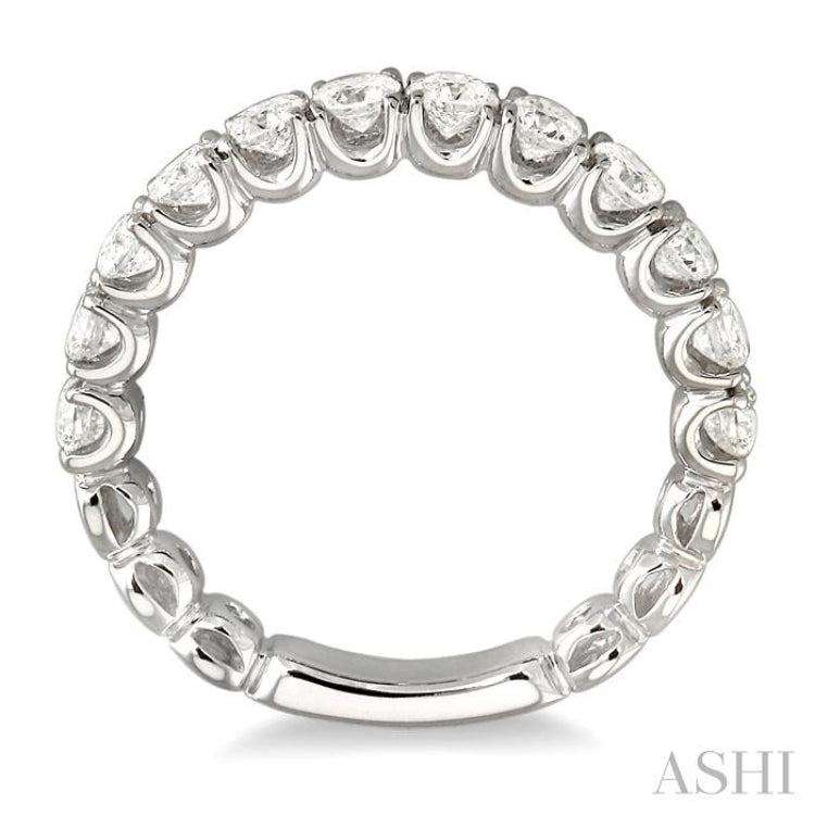 1 1/5 Ctw Diamond Matching Wedding Band in 14K White Gold 1 1/5 Ctw Diamond Matching Wedding Band in 14K White Gold