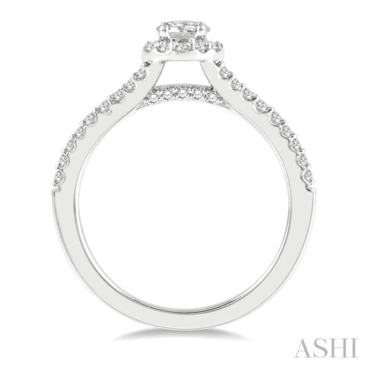 1/3 Ctw Circular Mount Split Round Cut Diamond Semi-Mount Engagement Ring in 14K White Gold 1/3 Ctw Circular Mount Split Round Cut Diamond Semi-Mount Engagement Ring in 14K White Gold