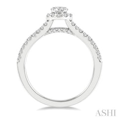 1/3 Ctw Circular Mount Split Round Cut Diamond Semi-Mount Engagement Ring in 14K White Gold 1/3 Ctw Circular Mount Split Round Cut Diamond Semi-Mount Engagement Ring in 14K White Gold