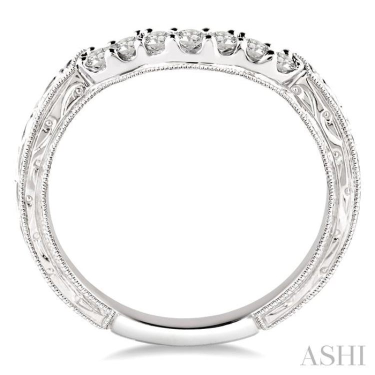 1/5 ctw Round Cut Diamond Wedding Band in 14K White Gold 1/5 ctw Round Cut Diamond Wedding Band in 14K White Gold