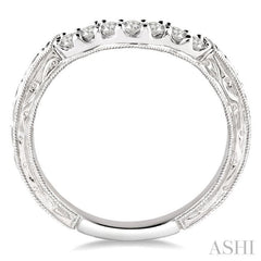 1/5 ctw Round Cut Diamond Wedding Band in 14K White Gold 1/5 ctw Round Cut Diamond Wedding Band in 14K White Gold