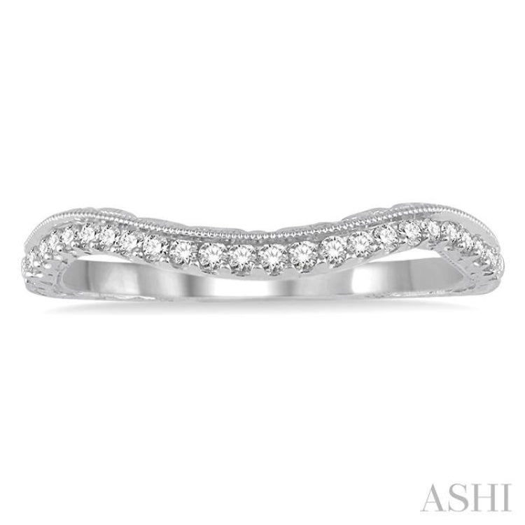 1/5 Ctw Round Cut Diamond Wedding Band in 14K White Gold 1/5 Ctw Round Cut Diamond Wedding Band in 14K White Gold