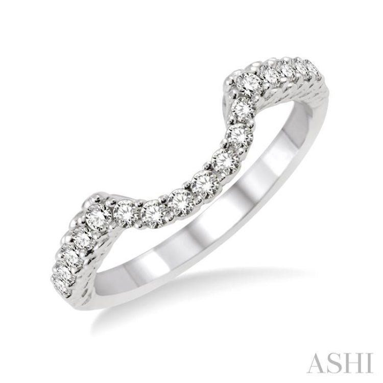 1/3 ctw Round Cut Diamond Wedding Band in 14K White Gold 1/3 ctw Round Cut Diamond Wedding Band in 14K White Gold